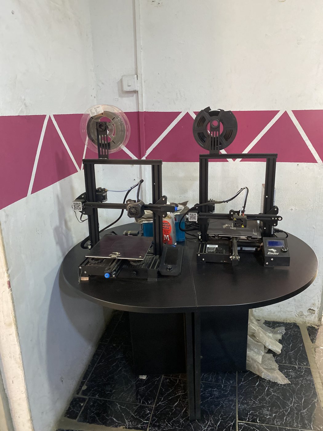3D printers in a digital fabrication area